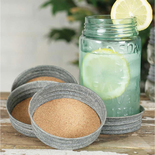 Mason Jar Lid Coaster - Barn Roof - Box of 4