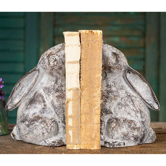 Cast Iron Bunny Bookends